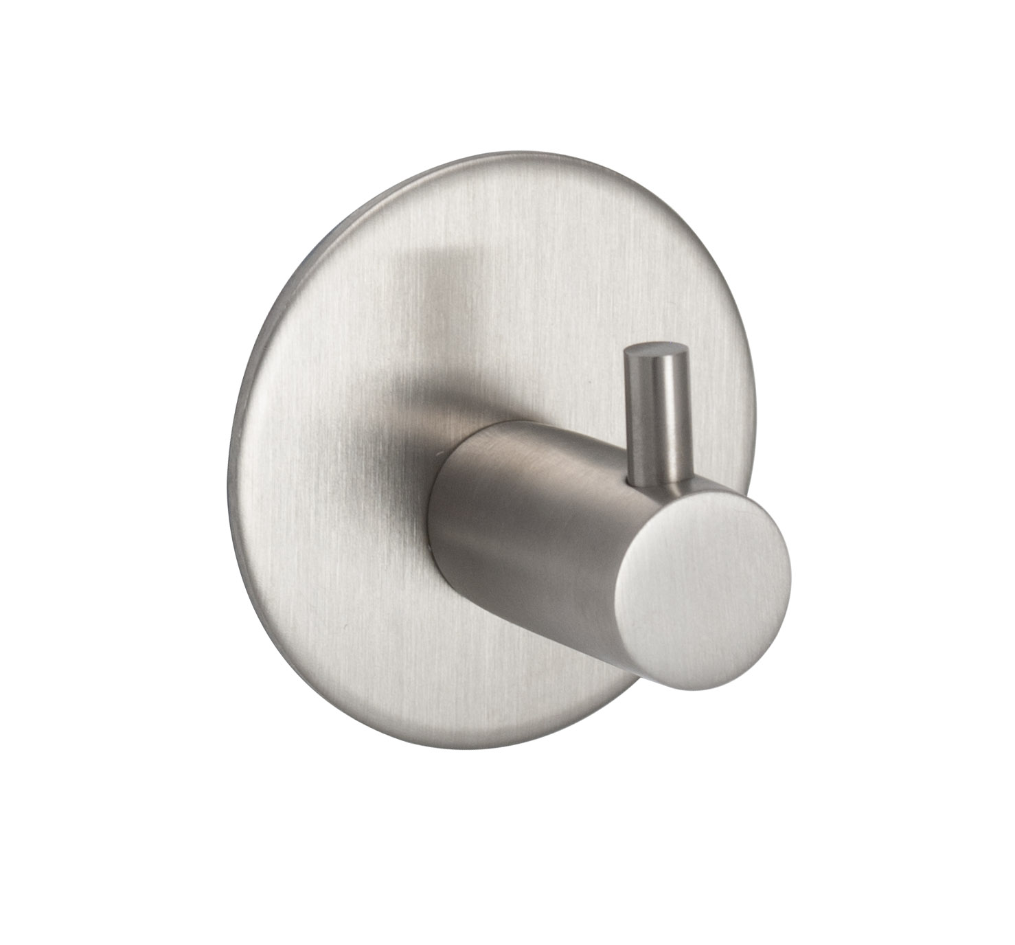Stainless Steel Single Contemporary Self-Adhesive Coat Hook - Eclipse